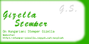 gizella stemper business card